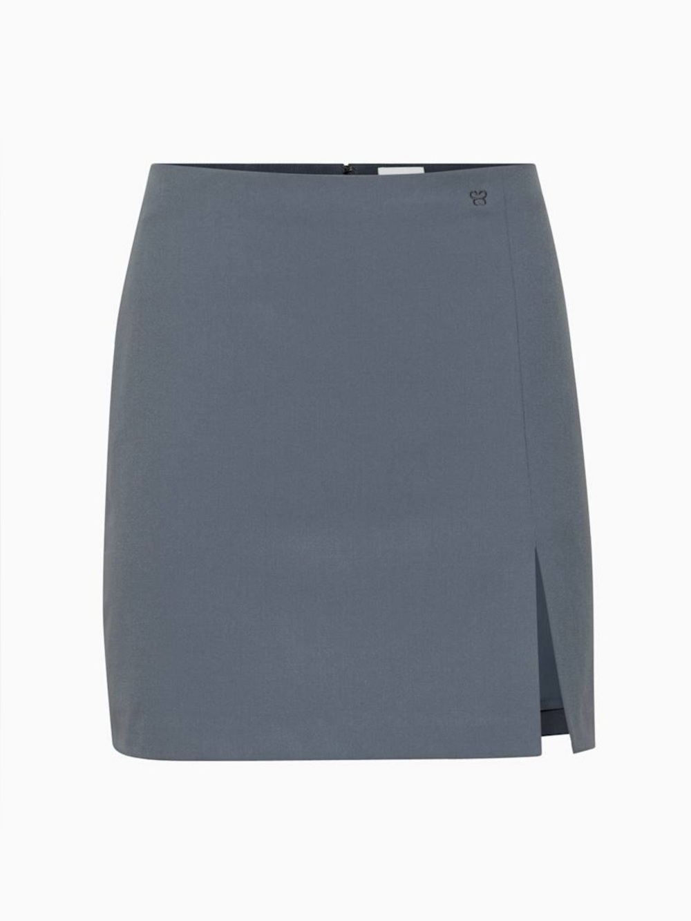 Sunday Best Slate Gray Mini Skirt